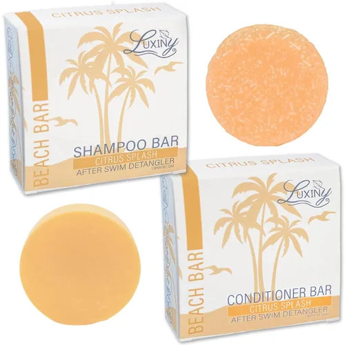 Miniatura 13 de Luxiny Tea Tree Mint - Juego de champú y acondicionador en barra - 1 barra de champú sin sulfato (2.16 onzas), 1 barra de acondicionador profunda