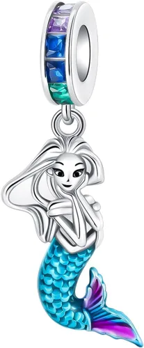 Miniatura 113 de Dije de girasol con diseño de estrella y luna y elefante para pulsera, collar de plata de ley 925, dijes de corazón de amor para mujer, regalo