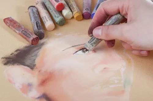 Miniatura 5 de Schmincke - Pastel, Set de 100 colores, 77 100 097, caja de madera con 100 lápices pastel, pasteles hechos a mano, brillante, terciopelo mate