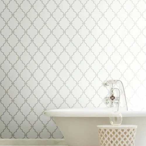 Miniatura 5 de Papel para empapelar York Wallcoverings con gráficos, diseño enrejado, YS9102 Piedra