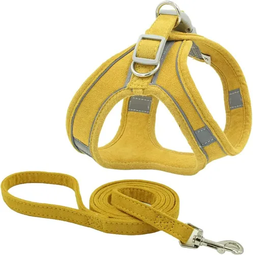 Miniatura 7 de Juego de arnés y correa para perro con correa para el pecho para mascotas, arnés reflectante ajustable para perros pequeños, medianos y gatos, azul