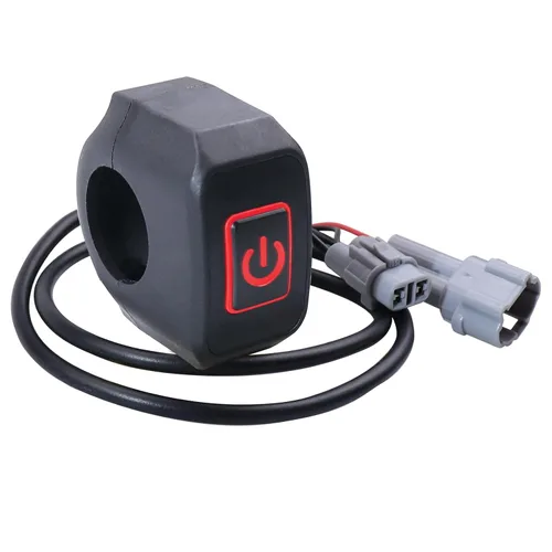 Miniatura 11 de Interruptor de manillar de motocicleta impermeable de 7/8 ″ con luz indicadora, interruptor de botón de 3, luz antiniebla ON/OFF