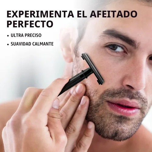 Miniatura 6 de SHAVING REVOLUTION Cuchillas de afeitar de doble filo, seguridad para hombre para afeitar, acero inoxidable japonés platino, un afeitado suave