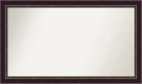 Miniatura 381 de Amanti Art Espejo de baño de bronce para sobre el fregadero, 24 x 24 pulgadas, espejo cuadrado de bronce Lara para tocador, marco de madera