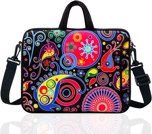 Miniatura 7 de 14 pulgadas portátil bolsa de hombro manga caso con asa para 13" 13.3" 14" 14.1" Netbook/Macbook Air Pro (azul clásico)