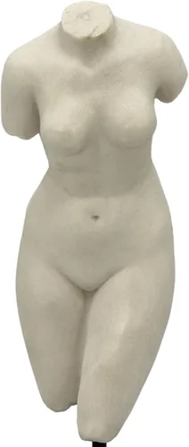 Miniatura 4 de Galt International Estatua de cuerpo de mármol de polietileno de 13.5 pulgadas con pedestal negro para decoración del hogar, escultura de dios