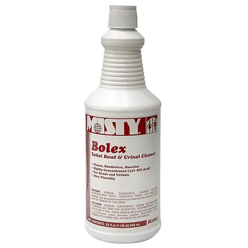 Miniatura 2 de MISTY Bolex Limpiador de inodoros y limpiador de urinarios - 32 oz (Caja de 12) - 1038799 - Fórmula concentrada para una limpieza potente para baños