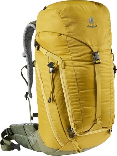 Miniatura 11 de Deuter Mochila Trail de 30L para ciclismo, senderismo y senderismo con ajuste estrecho, marco en U y transpirabilidad superior, almendra-profundo
