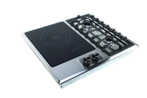 Miniatura 7 de TI-1+2B 23 pulgadas Inducción única incorporada + 2 quemadores de gas, placa combinada con certificación UL858