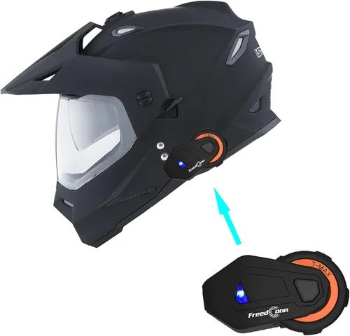 Miniatura 17 de 1Storm Dual Sport Motocross Off Road Casco de cara completa con visera doble: HF802