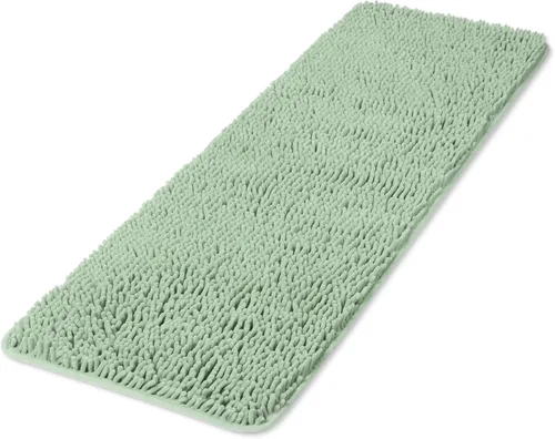 Miniatura 161 de Yeaban Alfombra de pasillo de baño de 24 x 72 pulgadas, antideslizante, alfombra de baño larga de felpilla gruesa, absorbente y lavable, alfombra