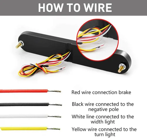 Miniatura 7 de Paquete de 2 barras de luces traseras LED de 9 pulgadas para remolque + parada de freno + conjunto de luces de señal de giro e identificación, tira
