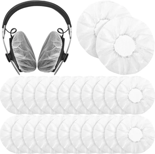 Tatuo 500 fundas desechables para auriculares a granel, no tejidas, sanitarias, no tejidas, para auriculares, color blanco, 4.3 pulgadas/4.3 in