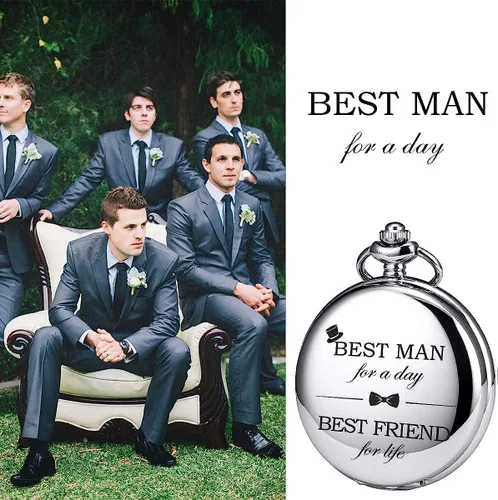 Miniatura 3 de SIBOSUN Relojes de bolsillo grabados para hombres, regalos personalizados, reloj de bolsillo de cuarzo con esfera colorida y cadena, regalos