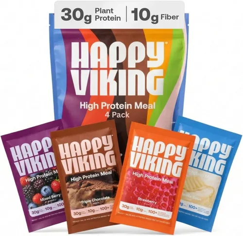 Miniatura 15 de Happy Viking Proteína en Polvo de Chocolate + Súper Alimentos, Creado por Venus Williams, 30G de Proteína, Bajo en Carbohidratos, Cetogénico