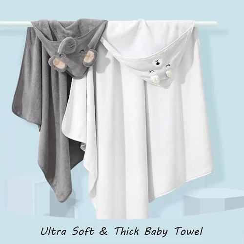 Miniatura 3 de Toallas de Baño con Capucha para Bebé - Toalla de Baño Premium Ultra Suave y Orgánica para Bebé – Toallas Absorbentes e Hipoalergénicas para Bebé