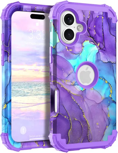 Miniatura 71 de Hocase Funda para iPhone SE 2022/2020, resistente a prueba de golpes, de plástico duro+goma de silicona, funda protectora híbrida para iPhone SE