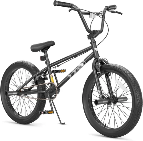67i - Bicicleta BMX para niños de 18/20 pulgadas, bicicleta para niños de 8 a 12 años con freno U delantero y trasero, asiento ajustable, horquilla