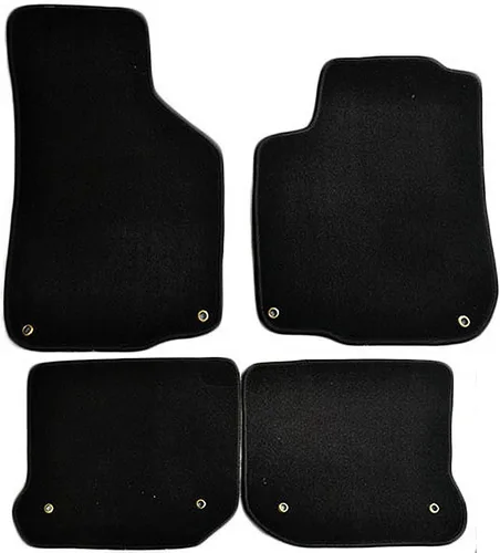 IKON MOTORSPORTS - Alfombrillas compatibles con Volkswagen GLI MK4 1999-2005, de nailon, color negro, alfombra delantera y trasera, 2000 2001 2002