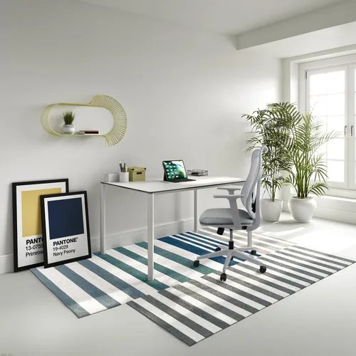 Miniatura 2 de 2xhome Silla de oficina ergonómica Silla de escritorio de malla de respaldo alto Soporte lumbar ajustable de inclinación reclinable Asiento