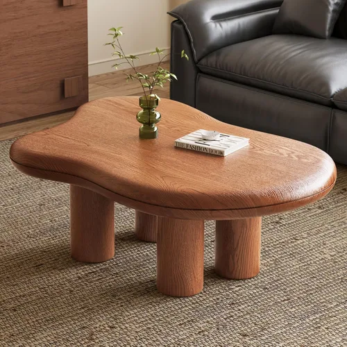 Miniatura 12 de Mesa de Café Nube Negra de 35.82", Mesa de Café Moderna de Borde Redondo con 4 Patas de Soporte Resistentes y Tablero de 2.67" de Grosor, Fácil