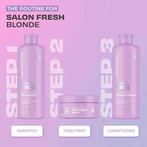 Miniatura 4 de Lee Stafford Acondicionador Daily Blonde Bleach Blondes Daily Care – Lo mejor para neutralizar los tonos amarillos, iluminar y refrescar para un