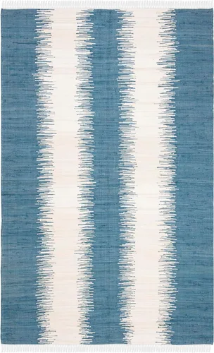 Miniatura 26 de Alfombra de algodón tejido a mano, color azul. Colección Montauk MTK751A, de Safavieh, Algodón, Azul