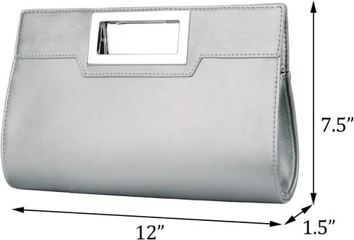 Miniatura 5 de KKXIU Bolso de mano para mujer, elegante bolso de noche plisado para boda, baile de graduación, novia con correa de cadena