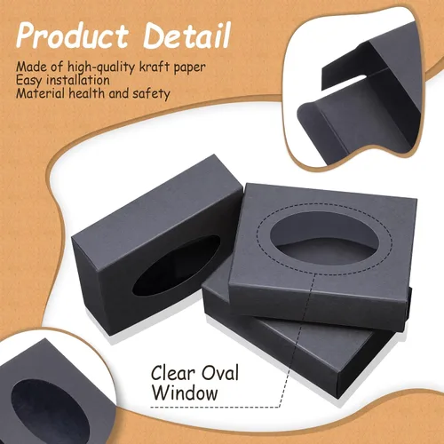 Miniatura 3 de Spakon 30 cajas de jabón para jabones caseros de 3.8 x 2.8 x 1.2 pulgadas, cajas de jabón rectangulares con ventana, pequeña caja de regalo