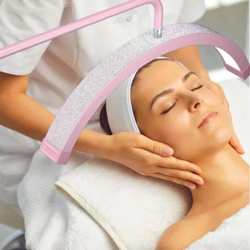 Miniatura 5 de Lámpara de pestañas Bling media luna Lámpara LED regulable con diamantes para esteticistas de pestañas - Lámpara LED de pie para pestañas