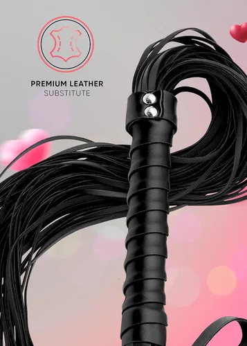 Miniatura 3 de Sex Whip 18" Black Flogger 27" BDSM Starter Kit Floggers y Paletas y Látigos Sexo Flogger de cultivos negros