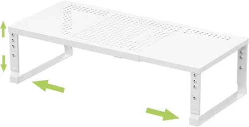 Jojocross Organizador de cocina ajustable y apilable, estante de especias, estantes de almacenamiento de despensa de metal, estante de mostrador 1