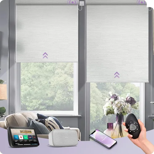 Miniatura 13 de Graywind Persiana Enrollable Motorizada 100% Opaca Compatible con Alexa Google Control Remoto Inteligente Persianas Recargables con Batería Motor