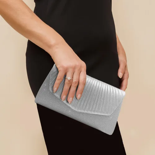 Miniatura 2 de Ornaous Bolso de noche con purpurina para mujer, bolso de mano formal brillante para baile de graduación, cóctel, boda