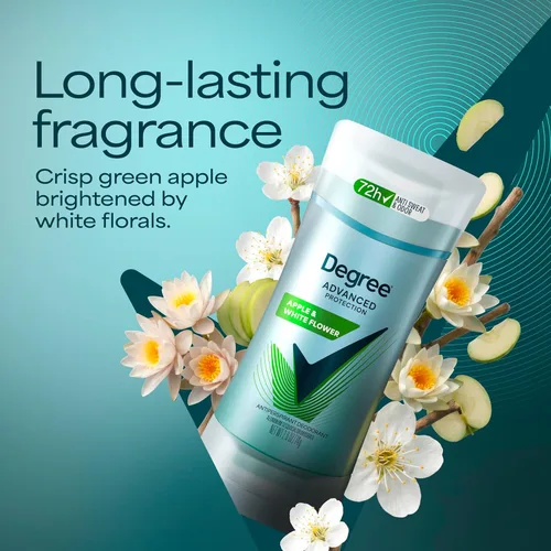 Miniatura 4 de Degree Advanced Protection - Desodorante antitranspirante White Flowers & Lychee para mujeres, 72 horas de control del sudor y el olor
