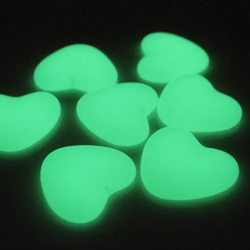 Miniatura 3 de HEALLILY Piedras de corazón que brillan en la oscuridad, piedras brillantes para pasarelas, caminos, patio, césped, jardín zen, decoración