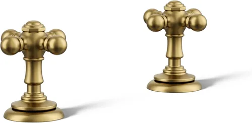 Miniatura 19 de KOHLER K-98068-3-BL Artifacts - Manijas de grifo para lavabo de baño, cruz, metal premium para mayor durabilidad, color negro mate