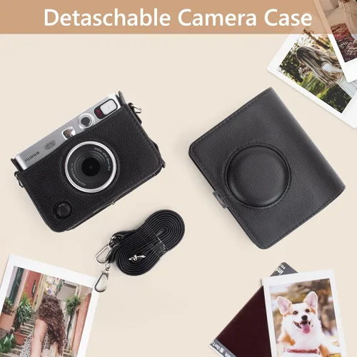 Miniatura 2 de MUZIRI KINOKOO Funda Mini EVO, Cuero PU con Textura de Lichi, Funda Protectora para Cámara Instantánea Instax Mini EVO con Orificio de Carga Preciso