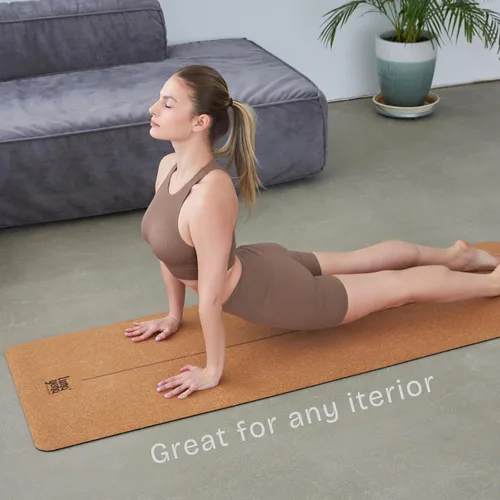 Miniatura 6 de LunaYena - Tapete de yoga de corcho, respetuoso con el medio ambiente, corcho natural antideslizante y base de goma no tóxica para mujeres