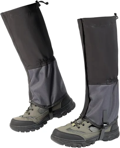 Gators impermeables para botas y zapatos de senderismo, polainas ligeras ajustables para hombres y mujeres, polainas para senderismo, raquetas de