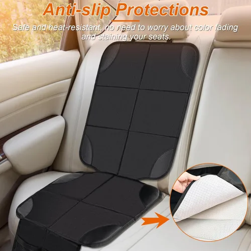 Miniatura 2 de Husfunov - Protector de asiento de auto, paquete de 2 unidades de almohadilla para asiento de auto, con el acolchado más grueso y respaldo