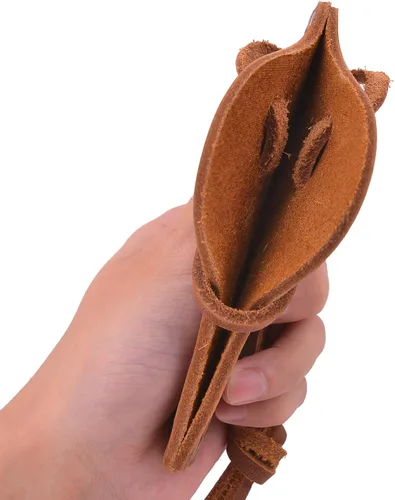 Miniatura 4 de Funda de cuero duradera para hacha, cubierta de cabeza de hacha, protector de hoja de hacha, herramienta de camping Marrón