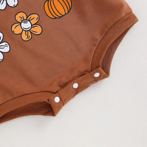 Miniatura 85 de Ropa de Halloween para bebé niña, sudadera con estampado de calabaza, mameluco de burbujas, lindo traje de Acción de Gracias de otoño