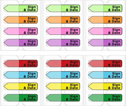 Tatuo 600 calcomanías de bandera de colores, notas autoadhesivas de 8 colores con dispensador de bandera de flecha, fácil de publicar para libros de