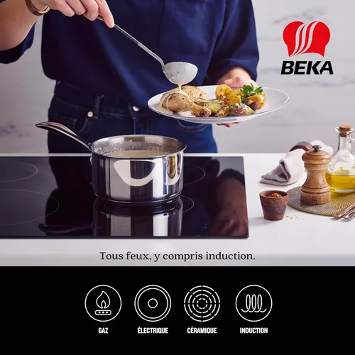 Miniatura 8 de Beka Chef - Juego de cacerolas de acero inoxidable (4 piezas, 14-16 - 7.1-7.9 in)
