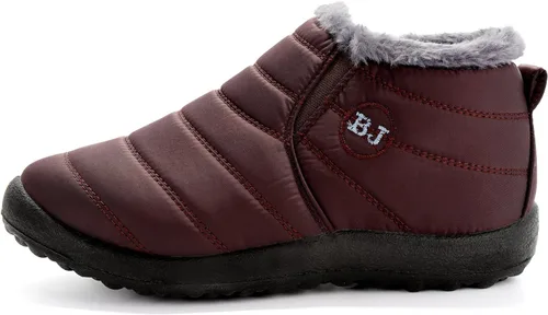Miniatura 2 de VYKF Botas de nieve para mujer Botines de invierno cálidos con forro de piel antideslizantes Botas de tobillo para exteriores Botas cómodas