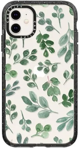 Miniatura 135 de CASETiFY Impact - Funda para iPhone 11 - Flower Power Retro - Negro Transparente