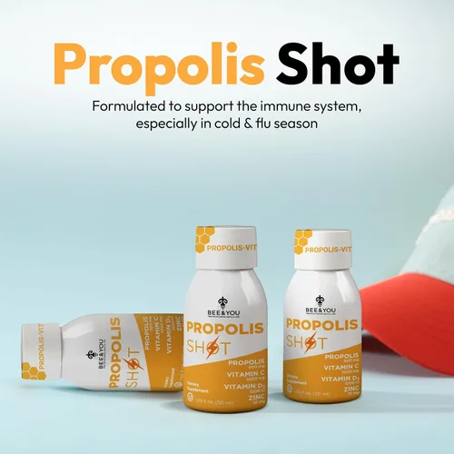 Miniatura 5 de BEE and You - Suplemento de propóleos 100% natural de apoyo inmunológico, antioxidantes, vitamina C, VIT D3, zinc, jugo de naranja, miel cruda, 1.69