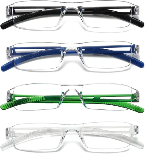 Miniatura 11 de Viseng Gafas de lectura y gafas de sol 3 en 1 con luz azul, lectores ultraligeros sin montura para hombres y mujeres, visión HD para interiores
