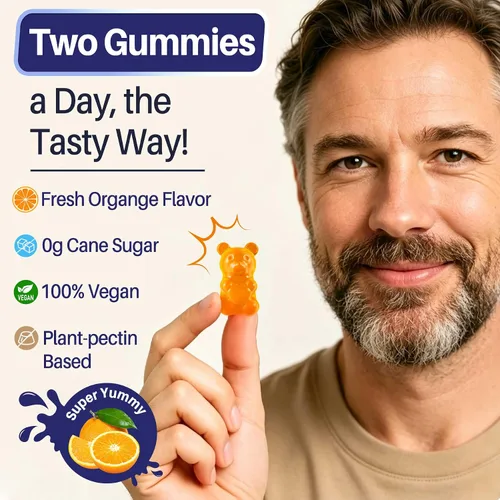 Miniatura 7 de Suplemento de luteína y zeaxantina, gomitas para la salud ocular, fórmula basada en AREDS2, Omega-3, zinc, enfoque cerebral y aprendizaje, apoyo